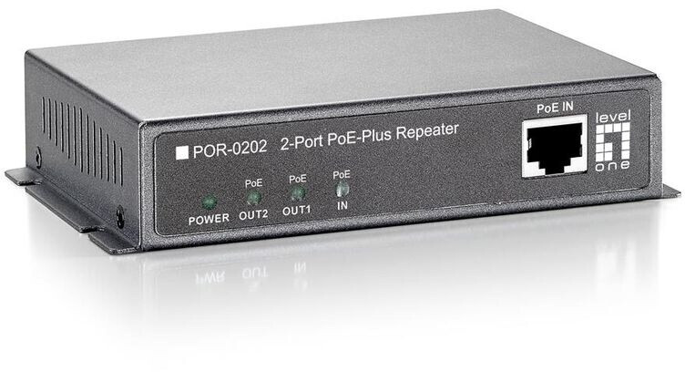 Level One 2-Port PoE-Plus-Repeater (POR-0202)