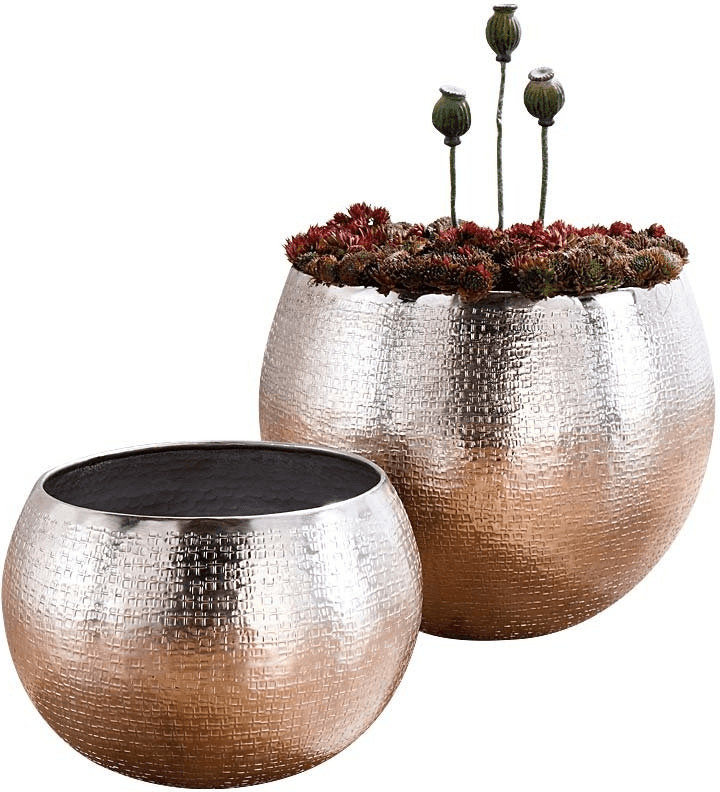 Trendfabrik Cache-pot-Set Silber 2-pièces