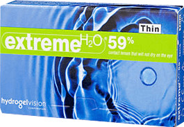 Hydrogel Vision Extreme H2O 59% Thin -3,75 (6 lentilles)