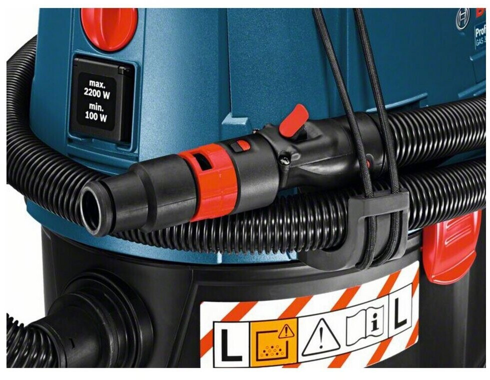 Bosch Professional Nass-/Trockensauger GAS 35 L SFC+ blau, mit Zubehör-Set
