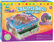 The Orb Factory Sticky Mosaics Boîte à bijoux Chevaux enchantés