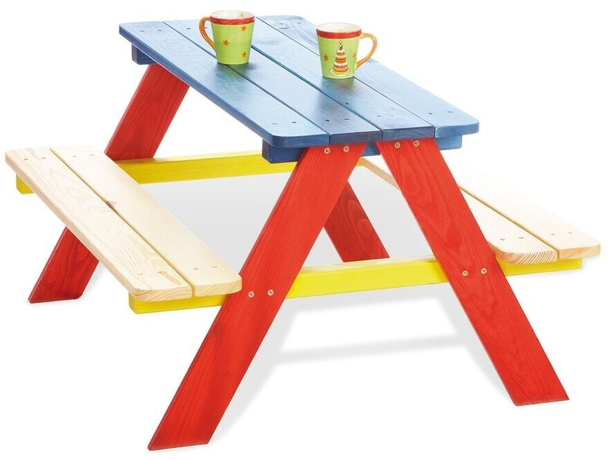 Pinolino Table de pique-nique Nicki pour 4 multicolore