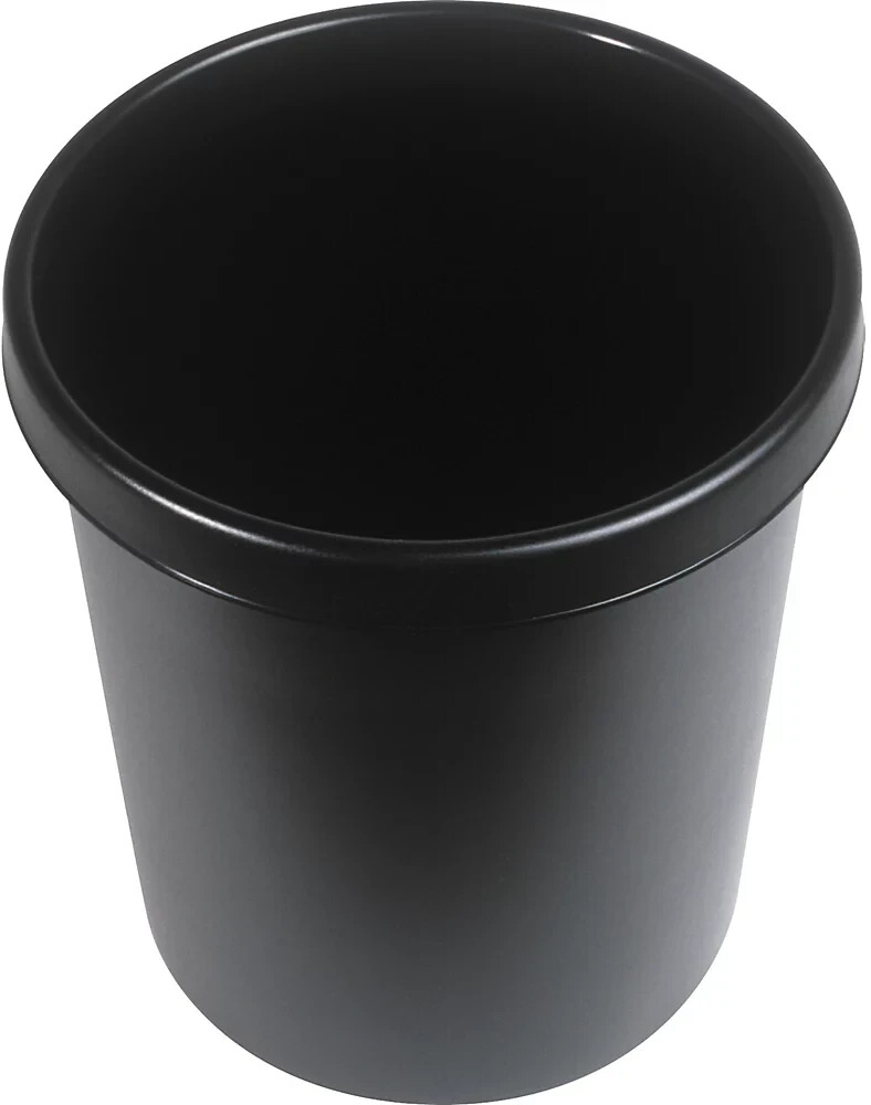 Helit Corbeille à papier noir (H61058)