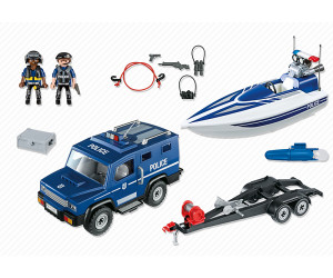 Playmobil 5187 Polizeitruck m Speedboot City Action Polizei Police Neu OVP 