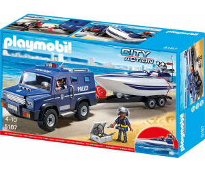 Playmobil City Action - Police Truck with Speedboat (5187)