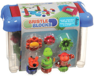 Battat Bristle Blocks - Jungle Adventure Storage Bucket (58 pièces)