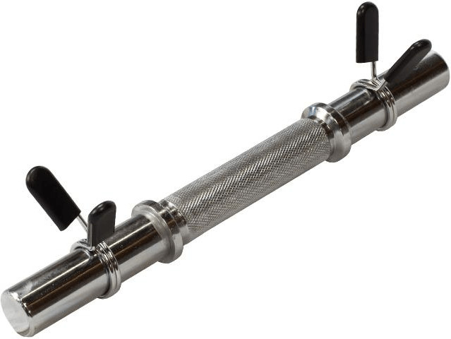 Gorilla Sports Barre d'haltère courte avec stop disques 35 cm