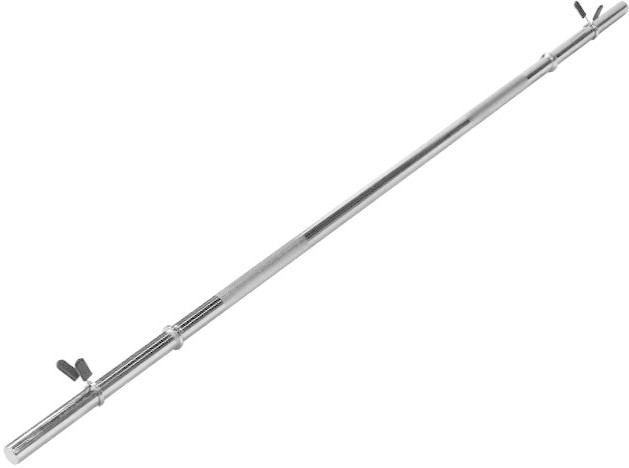 Gorilla Sports Barre d'haltère longue avec stop disques 17 0cm
