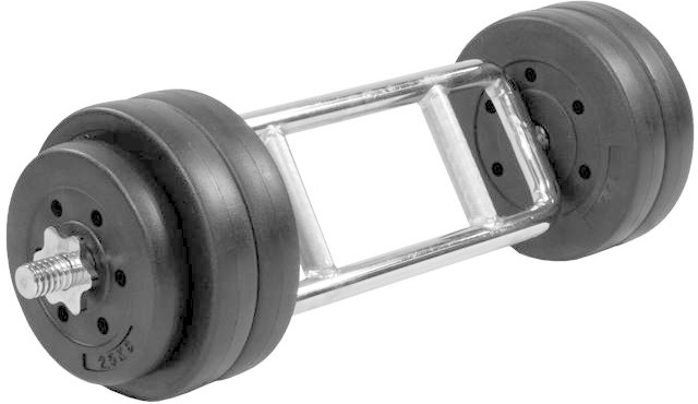 Gorilla Sports Set pour triceps avec revêtement en plastique 35 kg