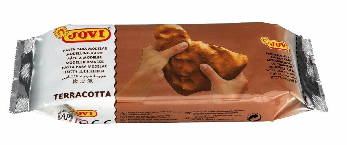 Jovi Pâte à modeler auto-durcissante à l'air Terra cotta, 500g