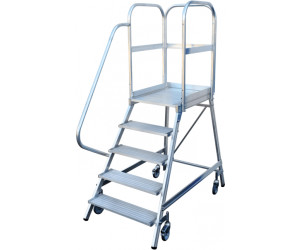 Günzburger Steigtechnik Aluminium Podestleiter 6 Stufen (50106)