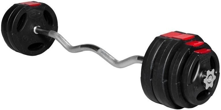 Gorilla Sports Set haltères curl en plastique avec poignées 35 kg