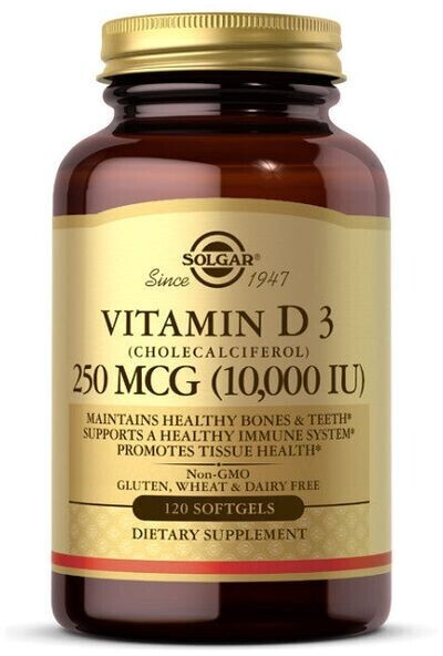 Photos - Vitamins & Minerals SOLGAR Vitamin D3 10,000 IU Softgels  (120 pcs)
