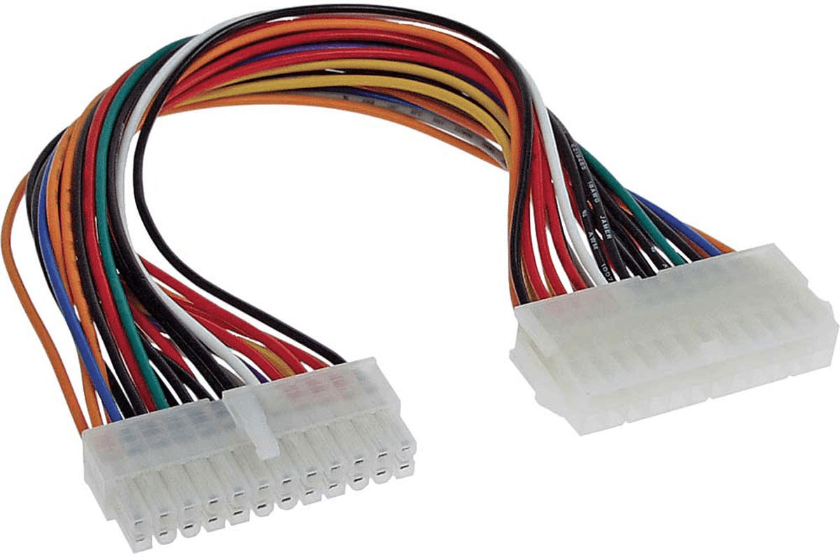 InLine Mainboard cable, ATX 24pin M/F, 0.45m (26629B)