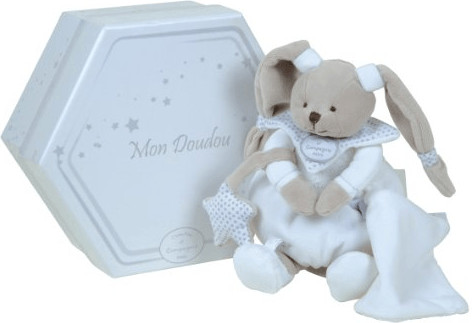 Doudou et Compagnie Lapin Céleste - Pantin boule avec doudou