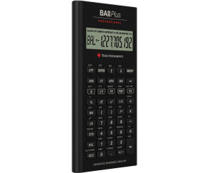 Texas Instruments Ba Ii Plus Calculatrice financière, Noir