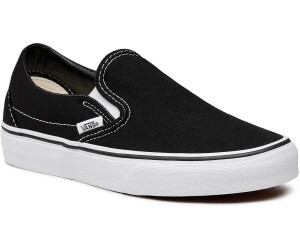 Black vans white sole slip on