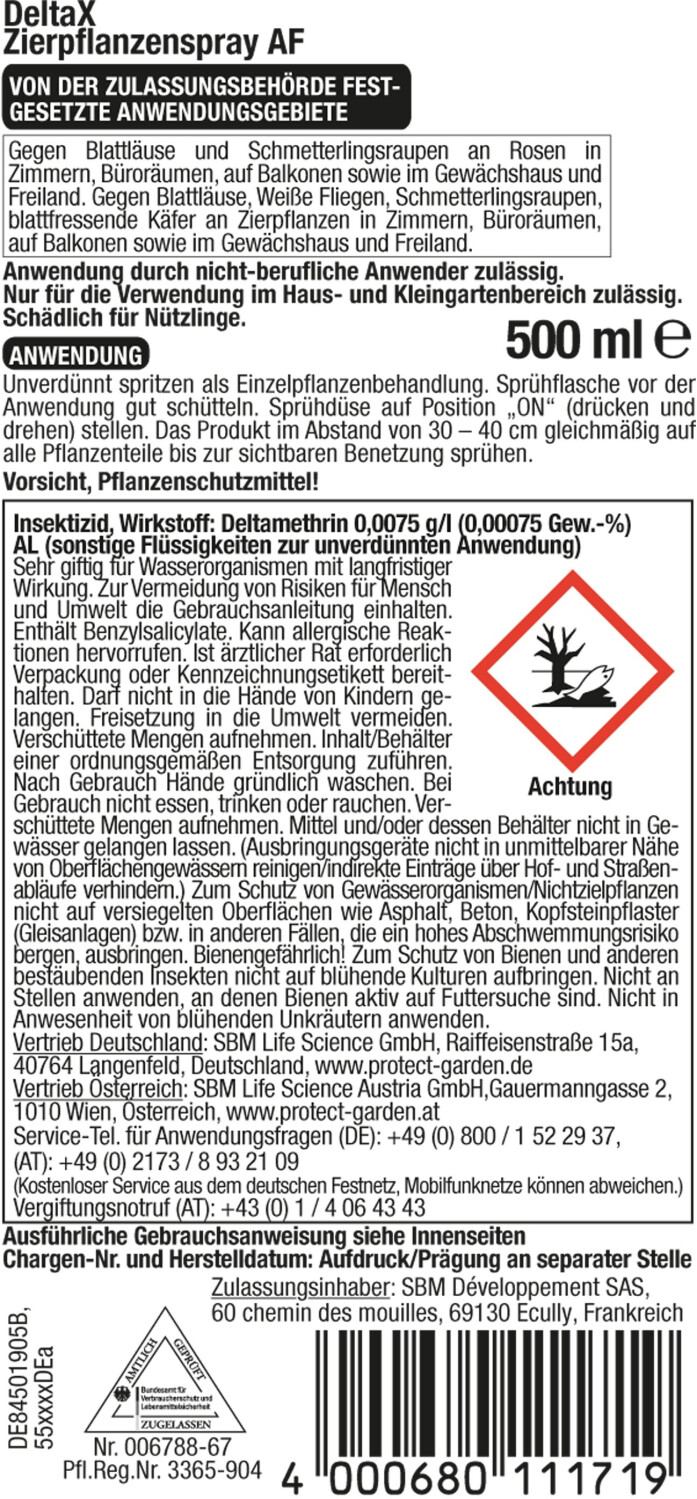 Florissa Florissa Gemüse-Schädlingsfrei Decis AF 500ml - side view