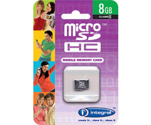Carte mémoire SD micro INTEGRAL microSDHC Classe 4 - 8 GB (+