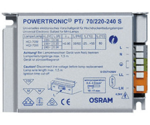OSRAM Vorschaltgerät Trafo für HCL HQL Powertronic PTi 70/220-240 I 70W Watt 