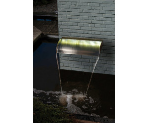 Becken Pumpe Wasserspiel inkl Ubbink Wasserfall-Set Nevada 30 Inox mit LED 
