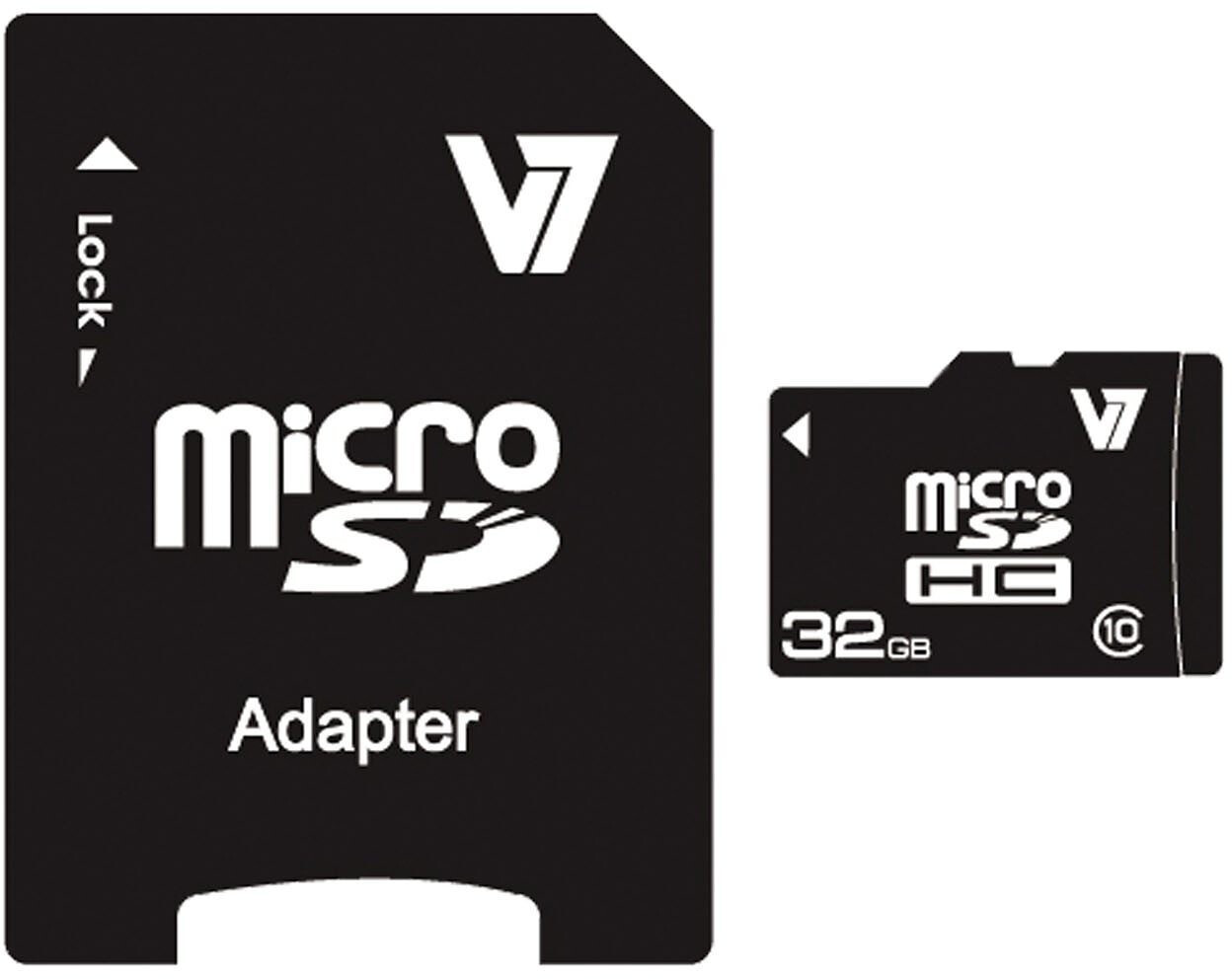 V7 microSDHC 32 Go Classe 10 (VAMSDH32GCL10R-2E)