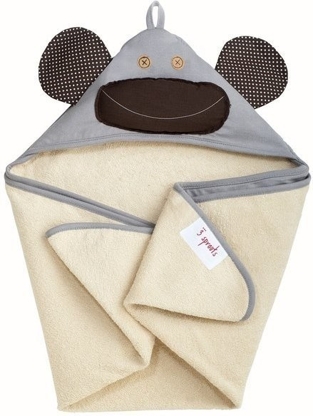 3 Sprouts Cape de bain Singe gris