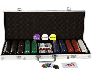 Pokerkoffer Pokerset mit 500 Standard Pokerchips Poker Chips im Alu Koffer