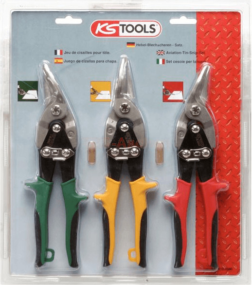 KS Tools Kit de 3 cisailles à tôle (118.0050)