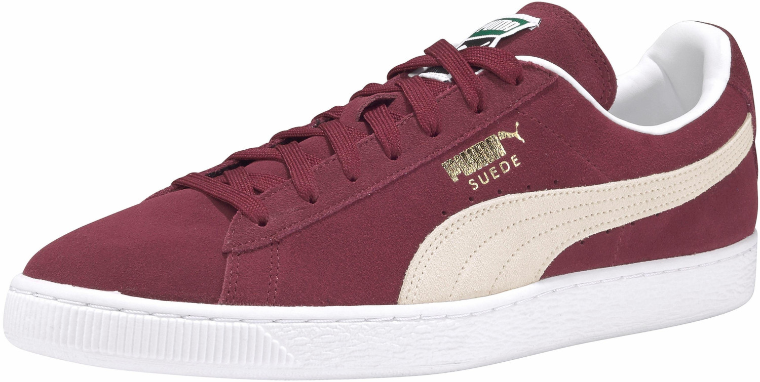 puma suede cabernet white