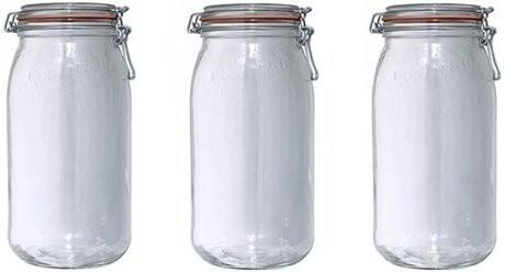 Le Parfait Lot de 3 bocaux Super 3 L
