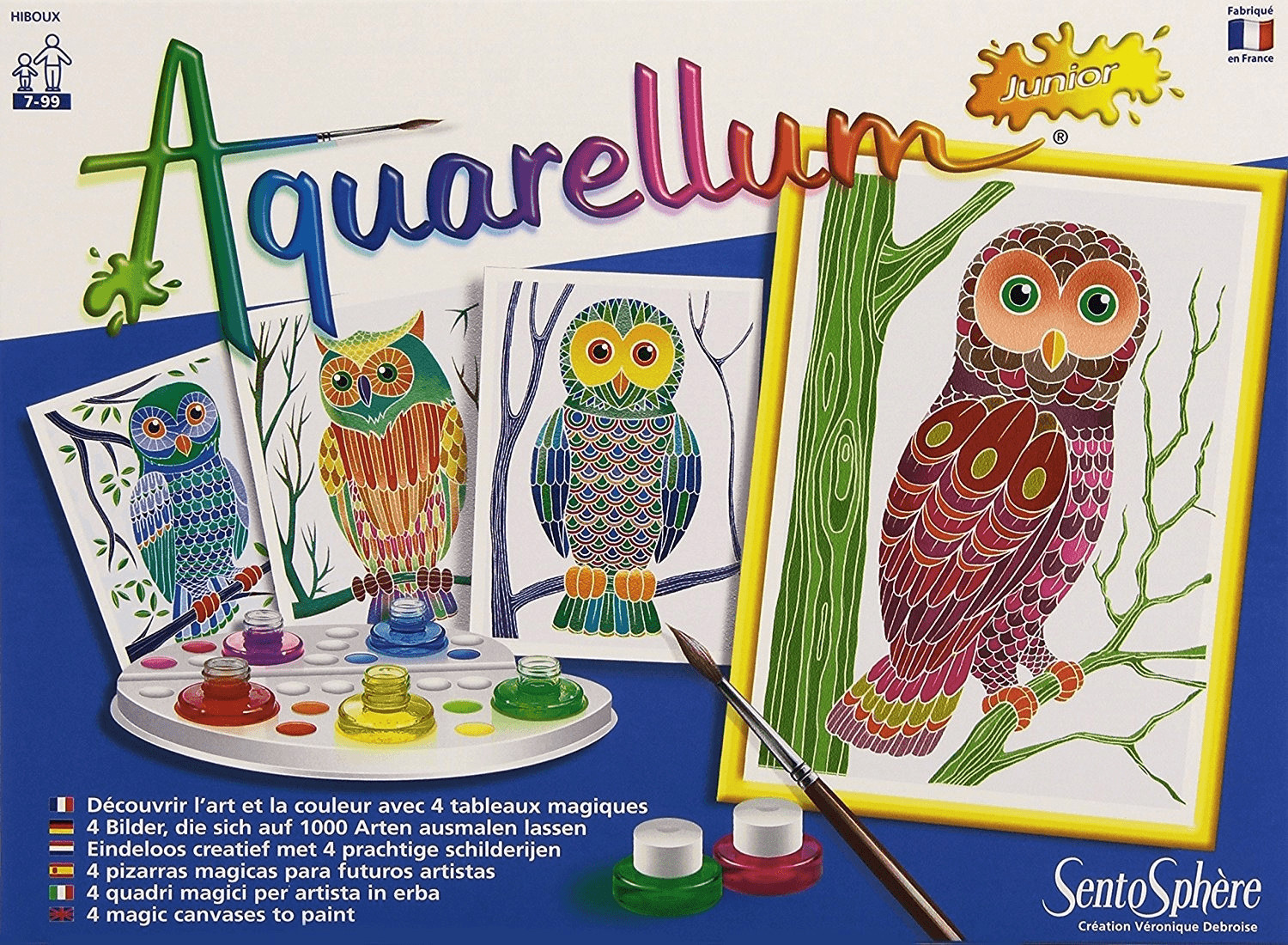 Sentosphère Aquarellum Junior - Hiboux