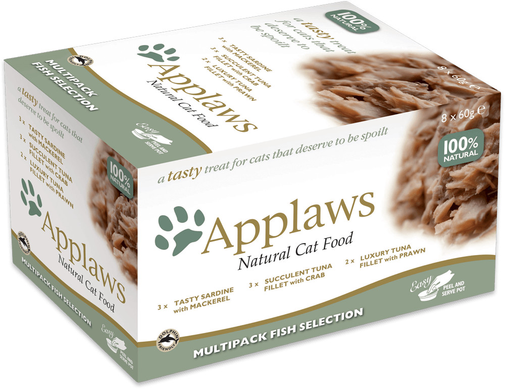 Applaws Assiette Cat Pots (8 x 60 g) poisson