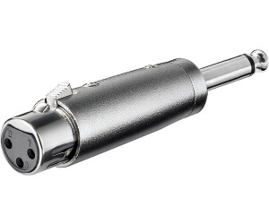 XLR Adapter 6,35 mm mono Klinkenstecker auf 3-polig XLR Mikro Buchse maltronik 