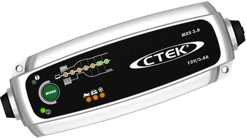 CTEK MXS 3.8 Chargeur de batterie entirement automatique (Charge, maintient  et reconditionne les batteries auto et moto) 12V, 5 Amp ? prise EU