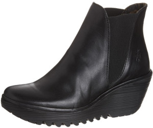 Fly London Womens Yoss Elasticated Leather Chelsea Boot Wedge Heel Shoes 