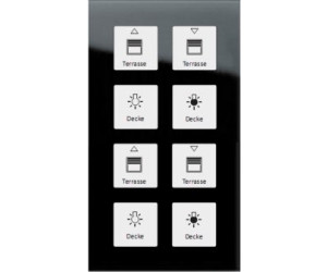 Temperatursensor KNX BE-GTT8S.01 MDT TECHNOLOGIES Glastaster 8 fach schwarz 