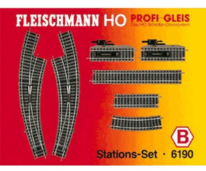 Set  B  NEU/OVP Profi Gleis Stations Fleischmann 6190 H0 