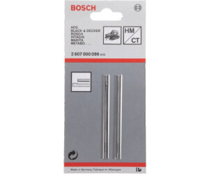 Bosch 2607000096 Lot de 2 fers de rabot réversibles authentiques pour rabots Bosch PHO et GHO 