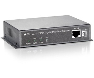 Level One 2-Port Gigabit PoE-Plus-Repeater (POR-0222)