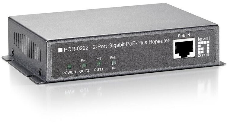 Level One 2-Port Gigabit PoE-Plus-Repeater (POR-0222)