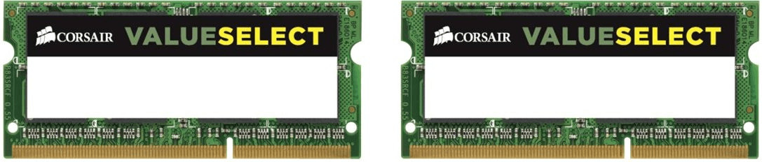 Corsair ValueSelect 16 Go Kit SO-DIMM DDR3 PC3-12800 CL11 (CMSO16GX3M2C1600C11)