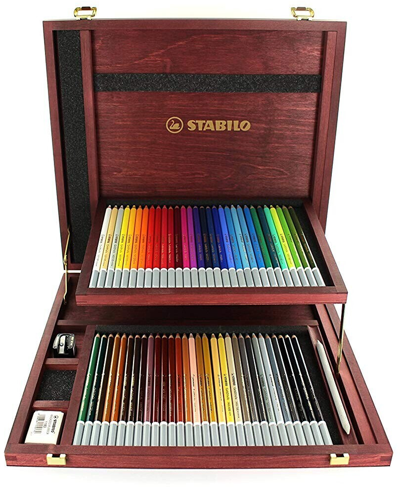 STABILO CarbOthello 60 matite colorate con valigetta in legno a € 133,50  (oggi)