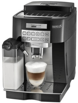  De'Longhi Magnifica Start ECAM222.20.B, Kaffeevollautomat mit  Milchaufschäumdüse, für Cappuccino, mit Espresso-Direktwahltase und 2x  Espresso Funktion, 13-stufiges Kegelmahlwerk, 1450 W, Schwarz