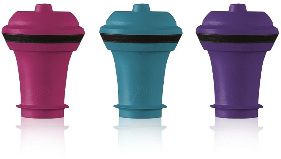 Vacu Vin Set de 3 vacuvins colorés