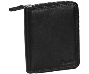 Esquire Duo Portafoglio In Pelle Nero – Compatto 8,5x10x2 Cm, 3 Scomparti Carte