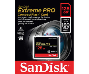 SDCFXPS-128G-X46 Sandisk Noir Carte Mémoire CompactFlash SanDisk Extreme Pro 128 Go UDMA7 