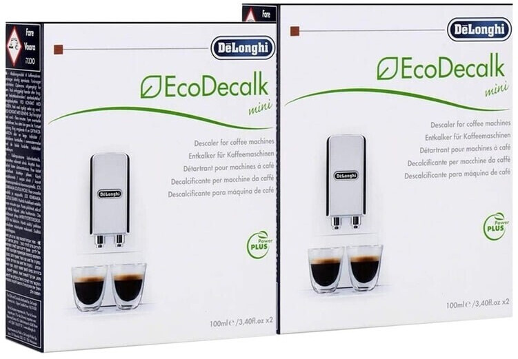 Delonghi EcoDecalk Mini Coffee Machine Maker Cleaner Descaler 2 x 100ml  Sachets 5056026843409