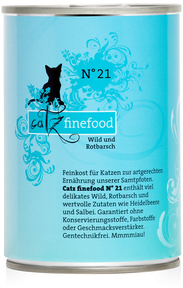 catz finefood Pâtée pour chat No.21 gibier & sébaste catz finefood Pâtée pour chat No.21 gibier & sébaste