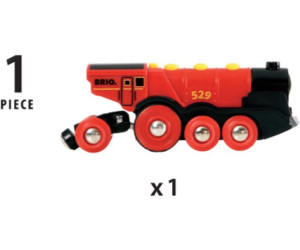 BRIO World - 33592 - Locomotive rouge puissante à piles - Train électrique  les Prix d'Occasion ou Neuf